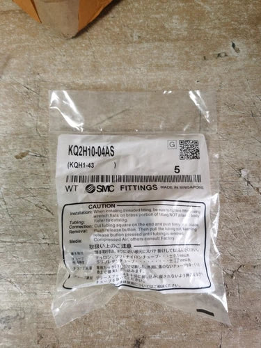 5PCS SMC KQ2H10-04AS Fittings KQ2H1004AS Free Shipping