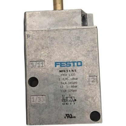 Festo MFH-3-1/4-S 7959 Solenoid Valve One Free Shipping MFH31/4S