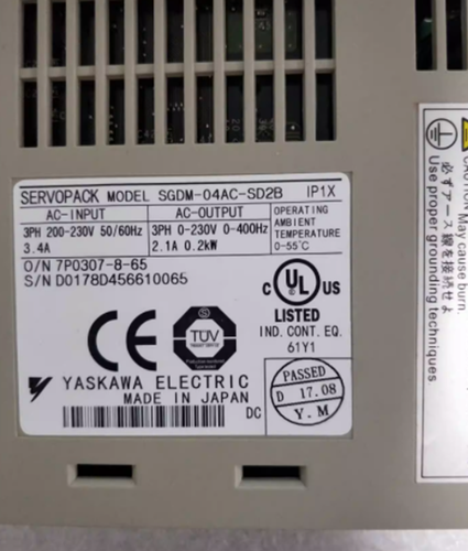 Yaskawa SGDM-04AC-SD2B Servo Driver 1PC ping