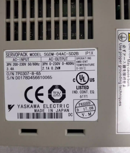 Yaskawa SGDM-04AC-SD2B Servo Driver 1PC ping