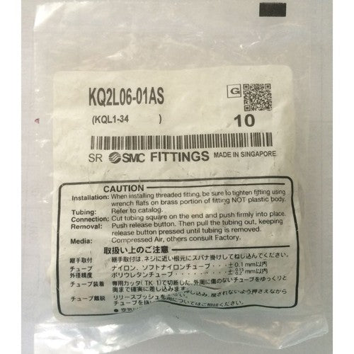 10PCS SMC KQ2L06-01AS Fittings Free Shipping KQ2L0601AS
