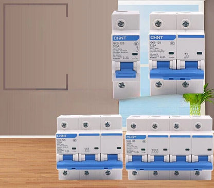 1PC 80A 100A 125A 1P 2P 3P 4P Air-Switch Circuit Breaker C-Type NXB-125 Series