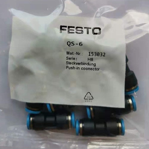 10PCS/bag Festo QS-6 153032 Connector Free Shipping QS6