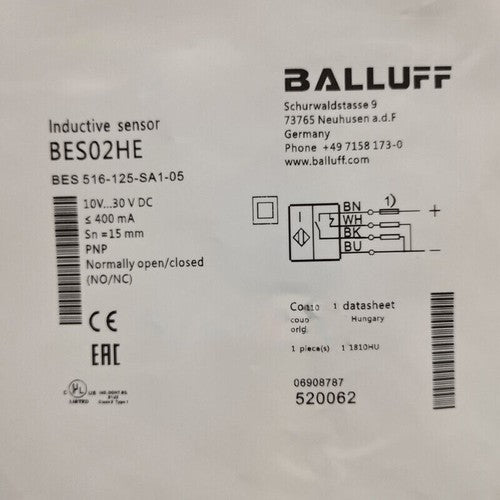 BALLUFF BES 516-125-SA1-05 Sensor One Free Shipping