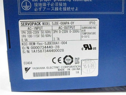Yaskawa SJDE-08APA-OY Servo Driver 1PC ping SJDE08APAOY