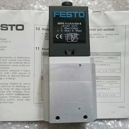 Festo MPPE-3-1/4-6-010-B 161167 Proportional Valve One ping