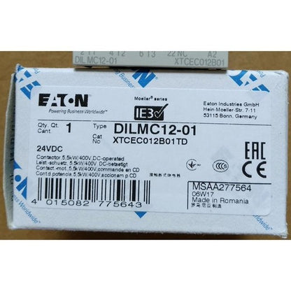 Eaton Moeller DILMC12-01 3-Pole Contactor with 1 NC, 5.5kW