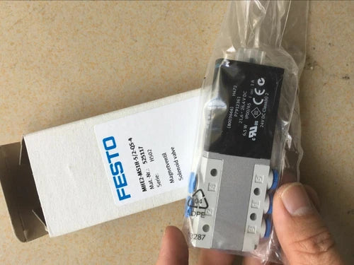 Festo MHE2-MS1H-5/2-QS-4 525117 Solenoid Valve  One MHE2MS1H5/2QS4