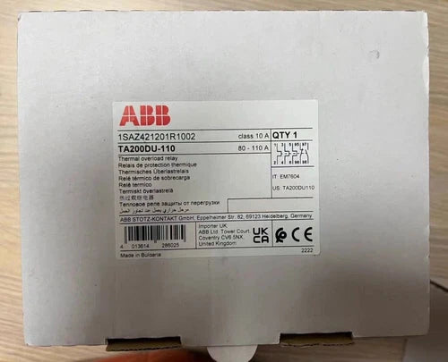 1PC ABB TA200DU-110 80-110A Thermal overload relay 1SAZ421201R1002