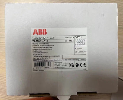 1PC ABB TA200DU-110 80-110A Thermal overload relay 1SAZ421201R1002