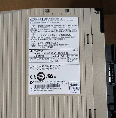 Yaskawa SGDV-2R8A01A002000 Servo Driver 1PC SGDV2R8A01A002000