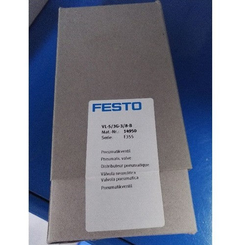 Festo VL-5/3G-3/8-B 14950 Pneumatic Control Valve One VL5/3G3/8B