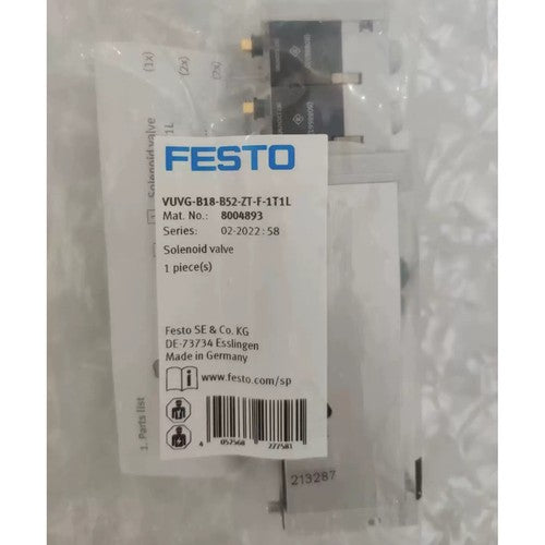 One Festo VUVG-B18-B52-ZT-F-1T1L 804893 Solenoid Valve Free Shipping