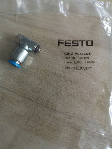 Festo GRLA-M5-QS-6-D 193139 Valve One Free Shipping GRLAM5QS6D