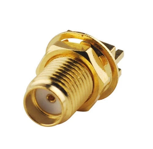 50 Pcs PCB Receptacle Adapter Connector SMA Female Jack Nut Edge Mount PC Board
