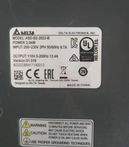 Delta ASD-B2-2023-B Servo Driver One ASDB22023B ping