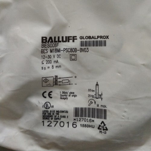 BALLUFF BES M18MI-PSC80B-BV03 Sensor One Free Shipping