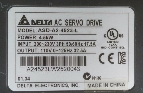 Delta ASD-A2-4523-L Servo Drive ASDA24523L ping