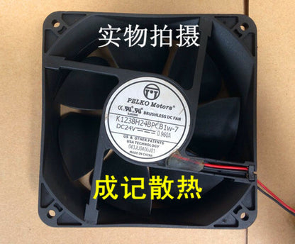 1pcs  PELKOMOTORS K1238H24BPCB1-7 24V 0.96A 12CM 12038 inverter fan