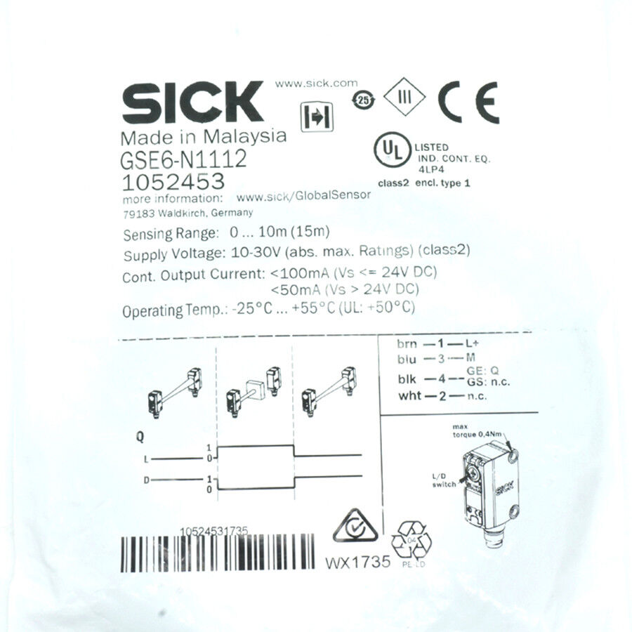 1PC GSE6N1112 Photoelectric Sensor - SICK