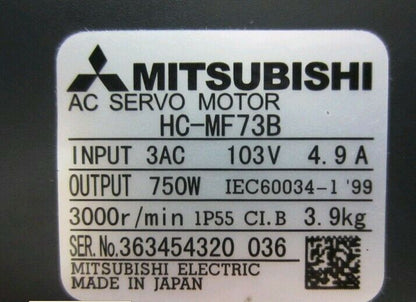 new 1PC MITSUBISHI HC-MF73B Servo Motor HCMF73B ping - MITSUBISHI