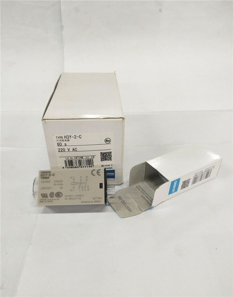 new Omron H3Y-2-C 220VAC Timer One H3Y2C - OMRON
