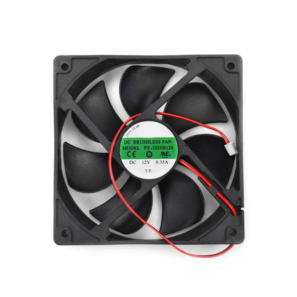 used 1PC for 12V Cooler 0.35A 12CM 120*120*25mm 2pin Cooling Fan PY-1225H12S - PLC