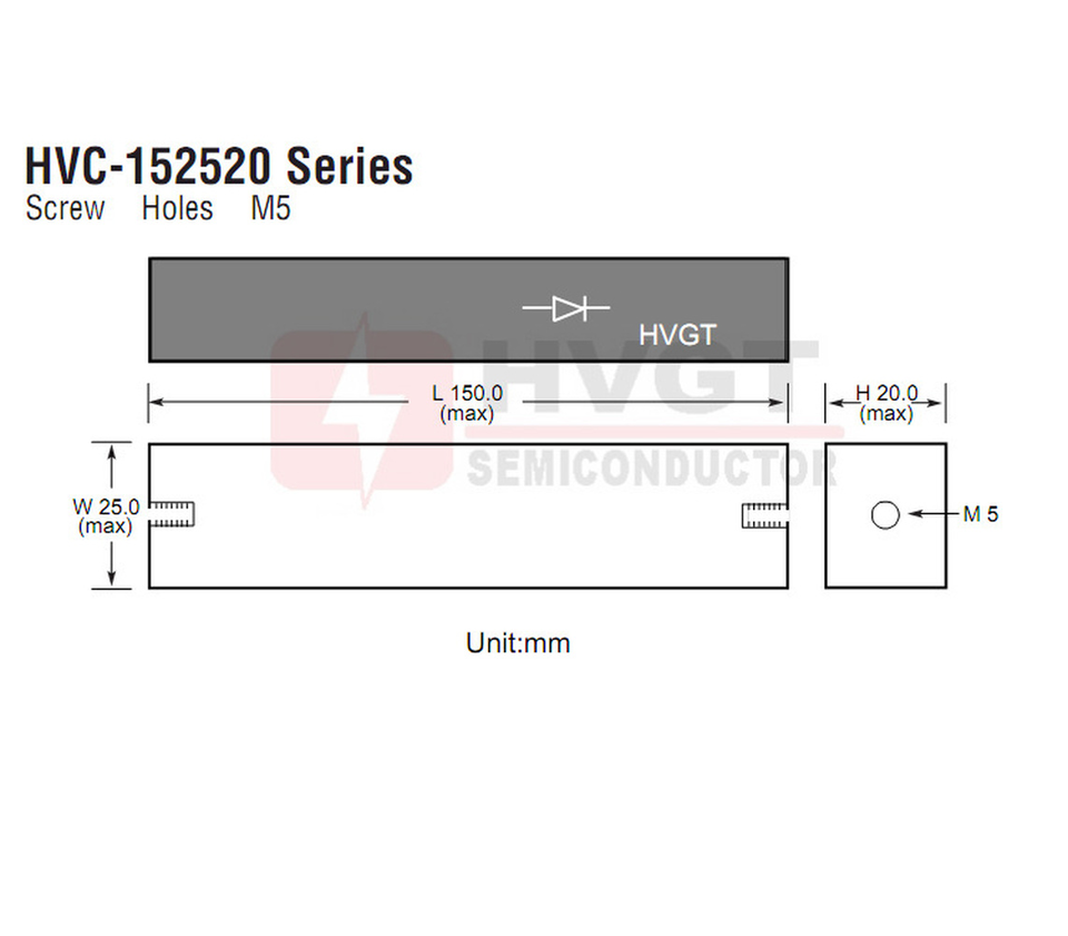 new 1pc High Voltage Rectifier Silicon Stack 2CLG3020 2CLG20KV3A 20KV 3A 100nS - ABC ELECTRONIX