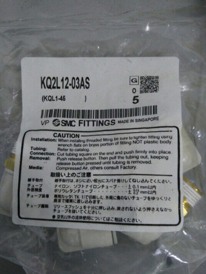 new 5PCS SMC KQ2L12-03AS Connector KQ2L1203AS - SMC