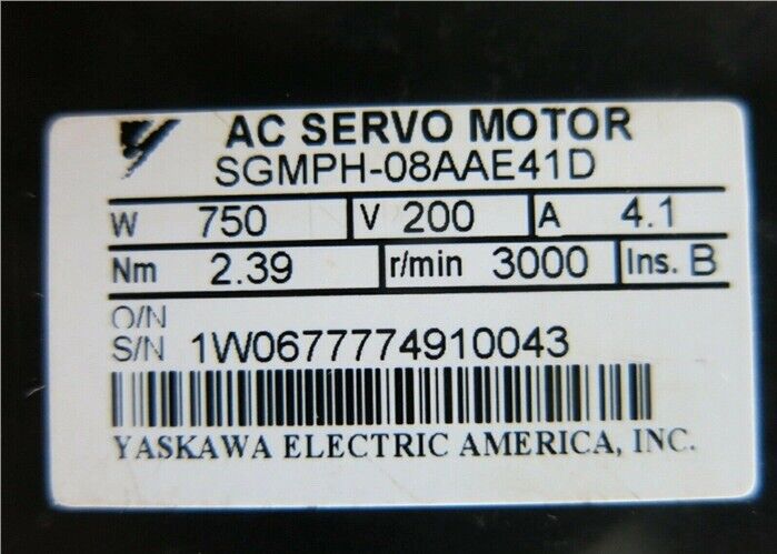 new One Yaskawa SGMPH-08AAE41D SGMPH08AAE41D Servo Motor ping - YASKAWA
