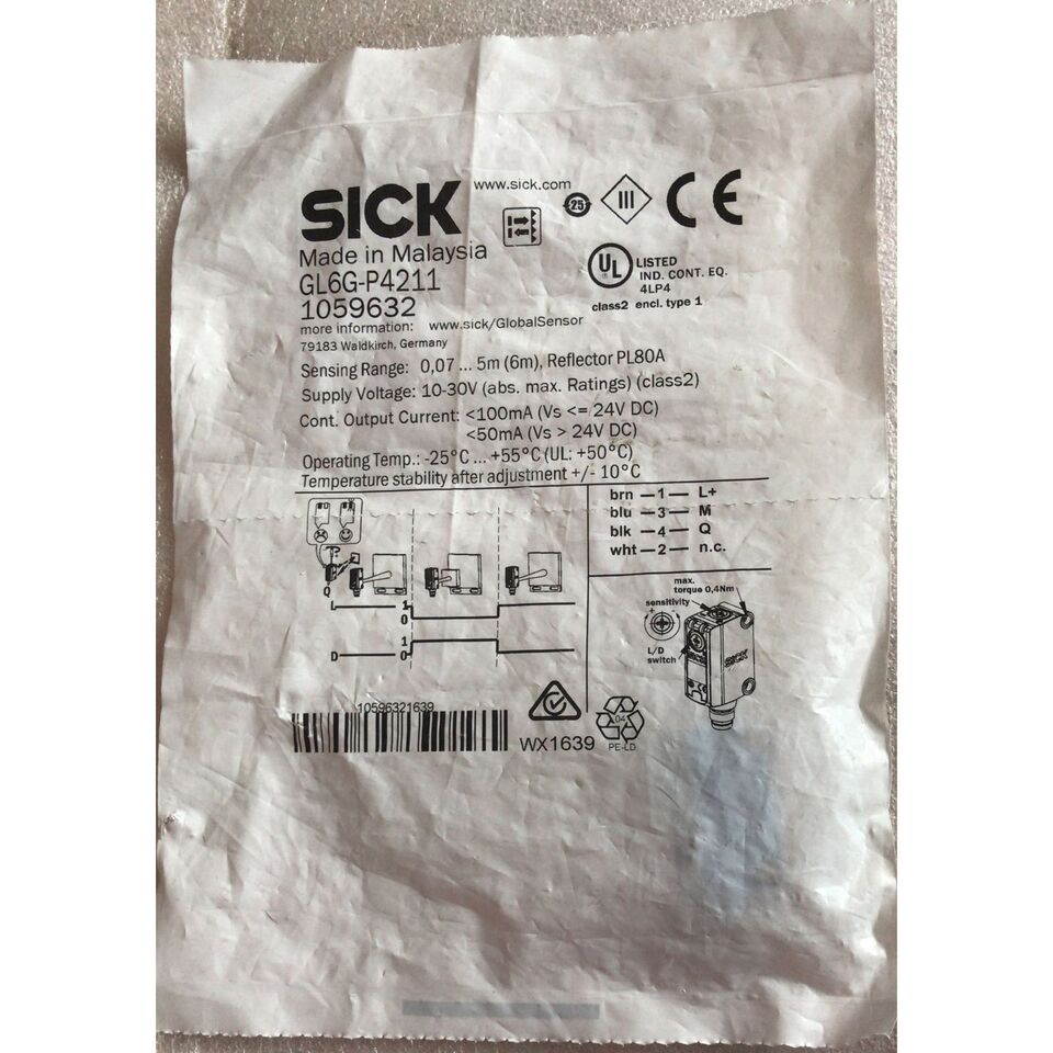 1pc sick gl6g-p4211 photoelectric sensor high precision sensor reliable performance wide application industrial use - SICK