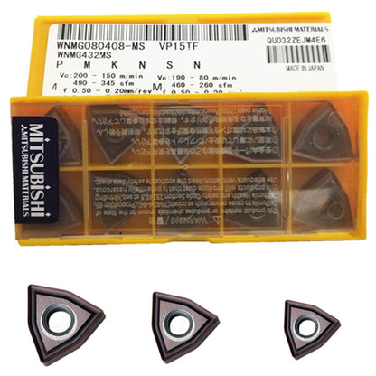 new 10pcs/box Mitsubishi WNMG080408-MS VP15TF WNMG432MS Carbide Inserts - MITSUBISHI