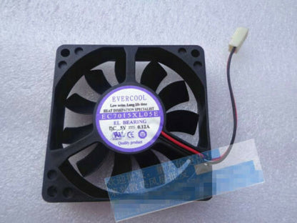 new 1PC EVERCOOL EC7015XL05E 5V 0.12A 7015 7CM chassis cooling fan