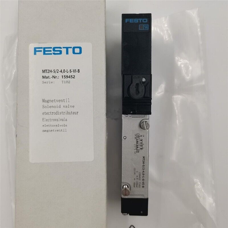 New 1pc FESTO MT2H-5/2-4,0-L-S-VI-B 159452 Solenoid Valve - FESTO