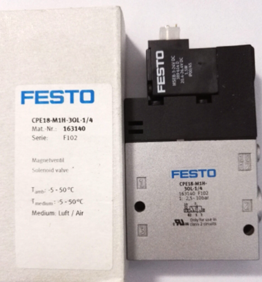 Festo CPE18-M1H-3OL-1/4 Solenoid Valve CPE18M1H3OL1/4 PS 10-15 GPM - FESTO