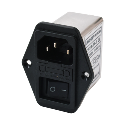 new 1PC with switch EMI filter 115/250V 6A AC power purifier CW2B-6A-T IEC socket - POWERPRO