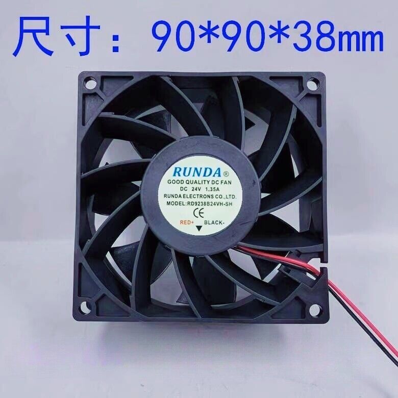 new 1Pcs  RD9238B24VH-SH DC24V 1.35A 9038 High air volume inverter fan