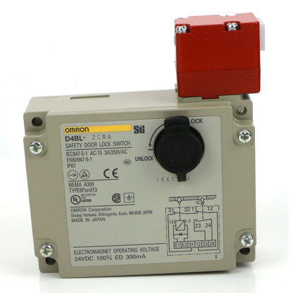 OMRON D4BL-2CRA Guard Lock Safety Door Switch - OMRON