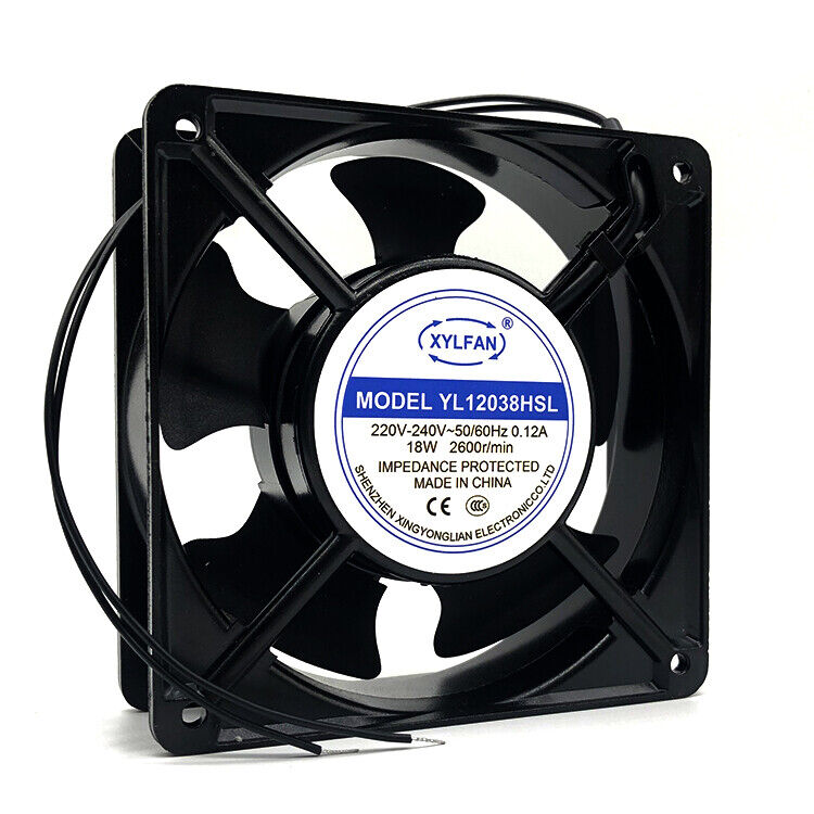 new 1PC 0.12A 18W 12038 12CM cabinet cooling fan YL12038HBL 220V - YUNLE