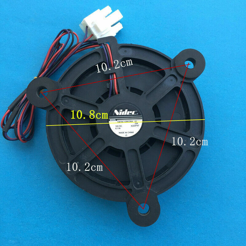 1PC Refrigerator Built-in Cooling Fan GW10C12MS2BA-52 DC12V 0.11A - GW10C12MS2BA-52