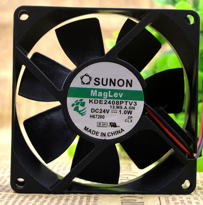 new 1PC SUNON KDE2408PTV3 8CM 8025 24V 1.0W 2-wire Inverter Cooling Fan - SUNON