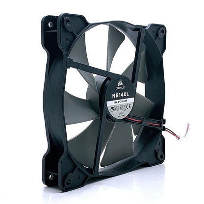 new 1X 12V 0.22A 2PIN desktop computer power case fan NR140L 14025 14CM 140*140*25mm - CATEGORIES