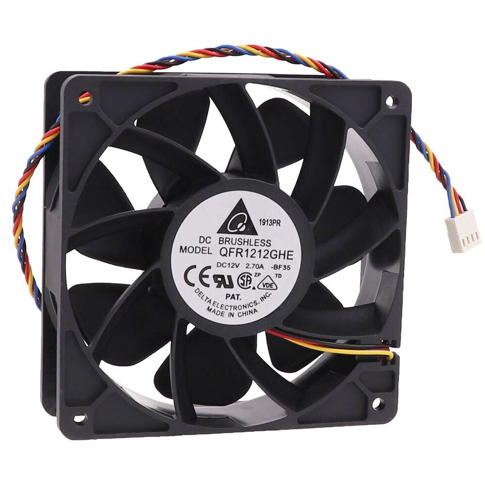 new 1PC For High Speed GPU Cooling Fan 120X120X38mm DC 12V 2.7A 4wires QFR1212GHE - KOEED
