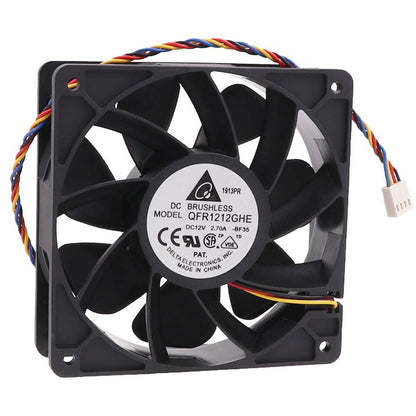 new 1PC For High Speed GPU Cooling Fan 120X120X38mm DC 12V 2.7A 4wires QFR1212GHE - KOEED
