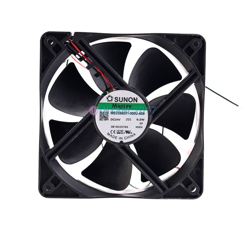 new Qty:1pc 2-wire cooling fan MEC0382V1-000U-A99 12038 12CM 24V 9.2W - MEC