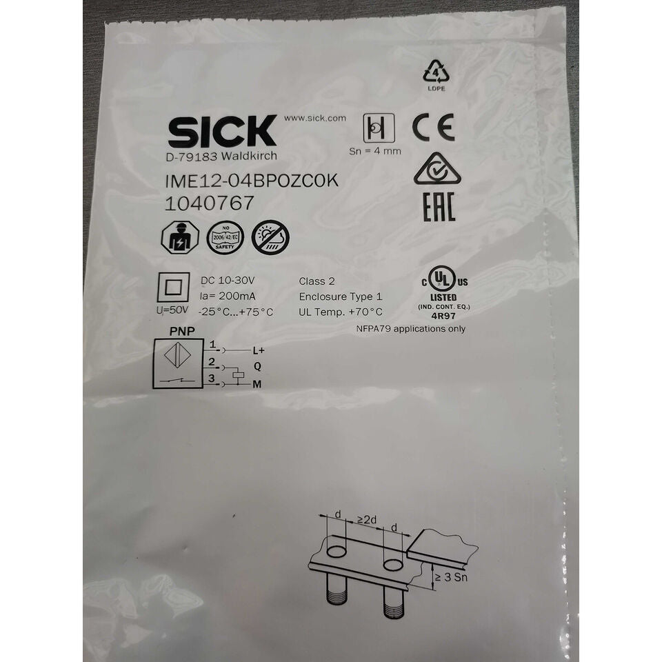 new SICK IME12-04BPOZC0K Sensor One IME1204BPOZC0K - SICK