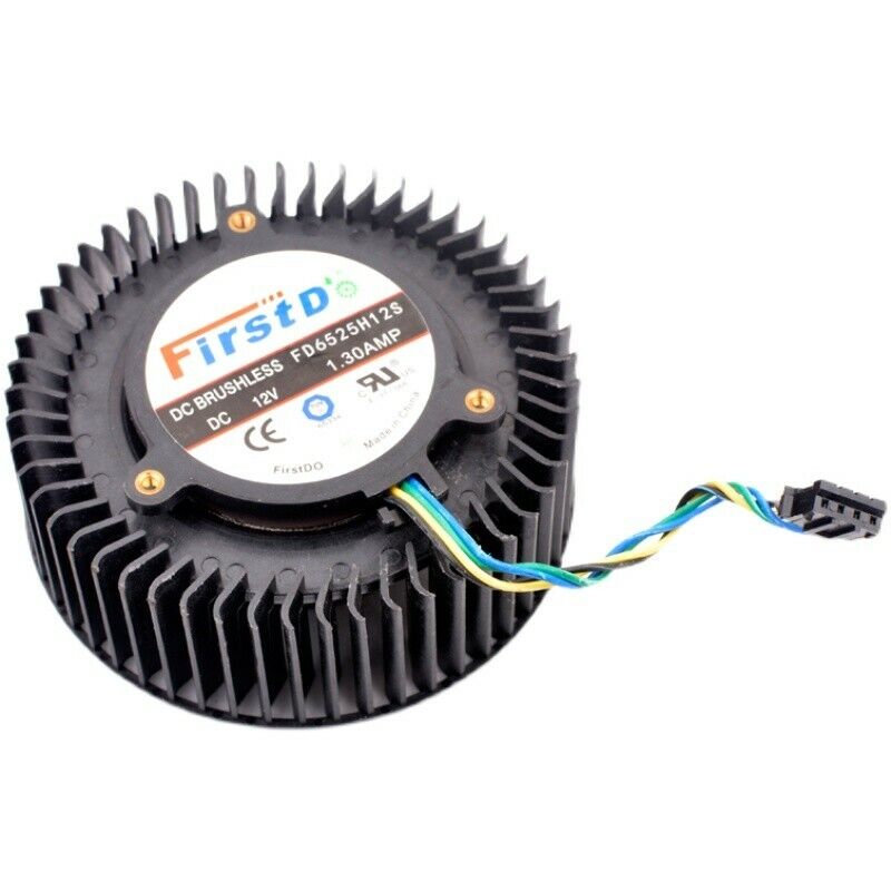 new 1PC For FD6525H12S 12V 1.3A 4PIN R9 270/270X 470 480 Graphics Card CPU Fan - PLCCORE