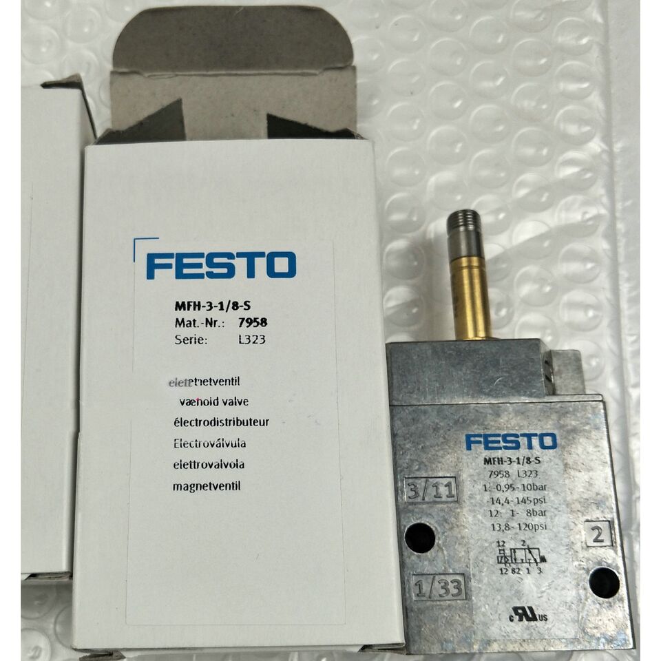 FESTO MFH-3-1/8-S 7958 Solenoid Valve - FESTO