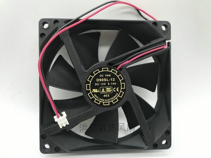 new 1PC chassis cooling fan 2pin   9025 D90SL-12 DC12V 0.14A 90mm