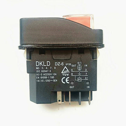 new DKLD DZ-6 250V 5pin Waterproof Electromagnetic Switch for Bench Drills - DKLD